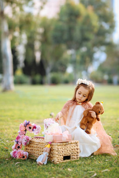 istock Birthday party for cute child 1345552499