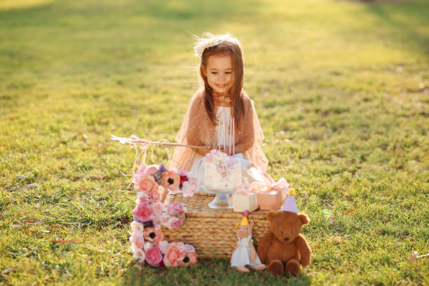 istock Birthday party for cute child 1345552653