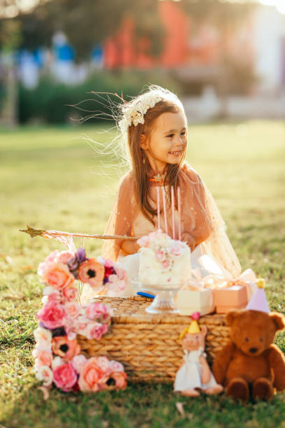 istock Birthday party for cute child 1345553324