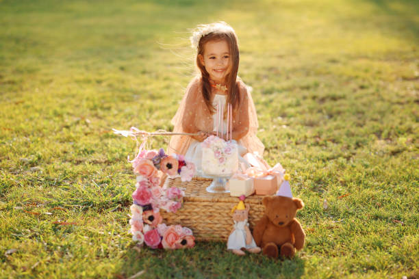 istock Birthday party for cute child 1345553388
