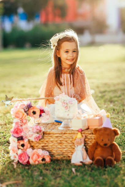 istock Birthday party for cute child 1345553421