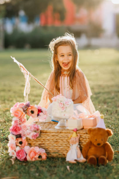 istock Birthday party for cute child 1345553479