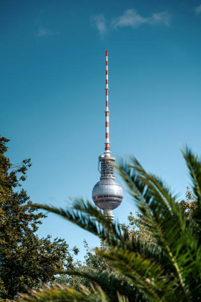 베를린 tv 타워 - berlin radio tower 뉴스 사진 이미지