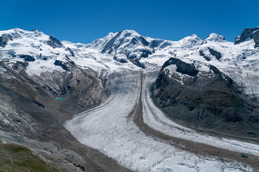 Melting glaciers in the Swiss Alps, High Resolution shot