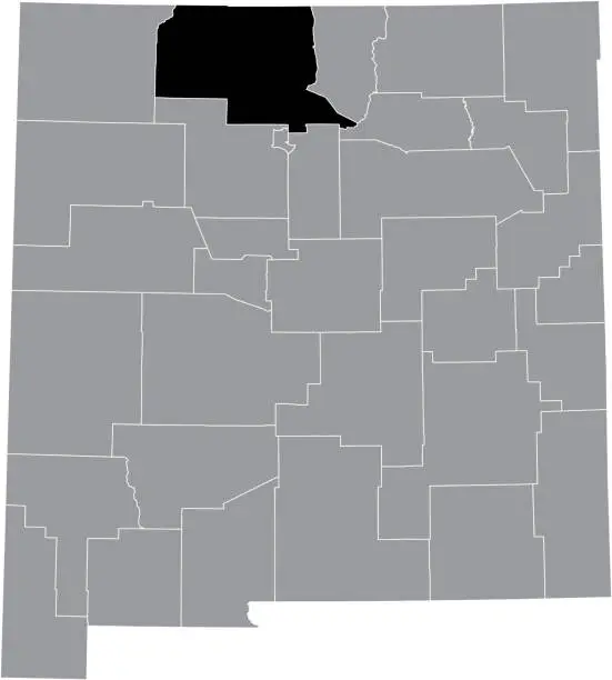 Vector illustration of Location map of the Rio Arriba County	of New Mexico, USA