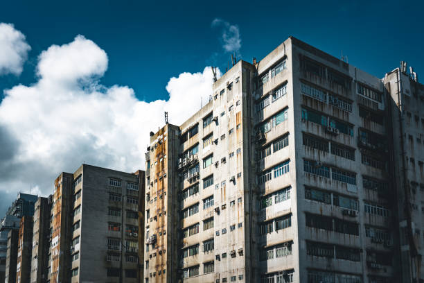 istock Industrial architecture in Hong Kong 1345568987