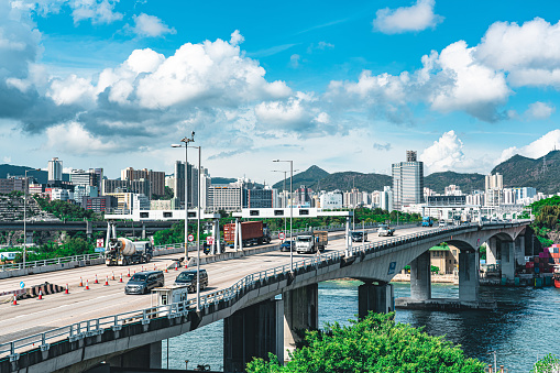 Kwai Tsing road and Tsing Yi South Bridge
