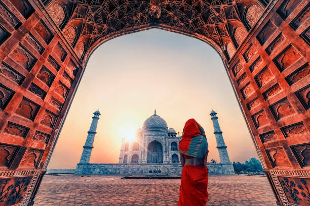 istock Taj Mahal mausoleum in Agra 1345570578