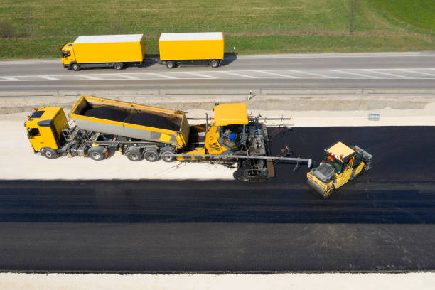 istock Aerial View of Road Construction 1345572336