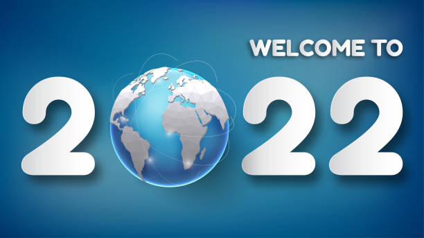 istock 2022 happy new year. numbers minimalist style. vector linear numbers. design of greeting cards. vector illustration. Free Vector. 1345579608