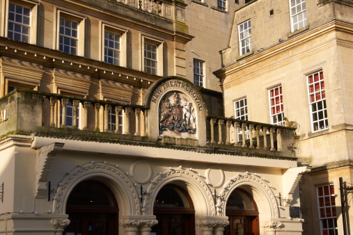Theatre Royal in Bath, Somerset, England. Historic Georgian style building.