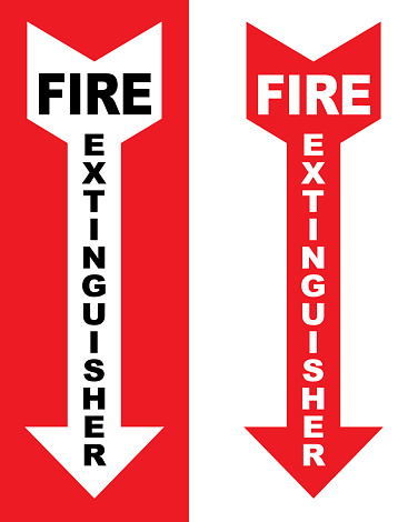 Fire Extinguisher Arrow Signs