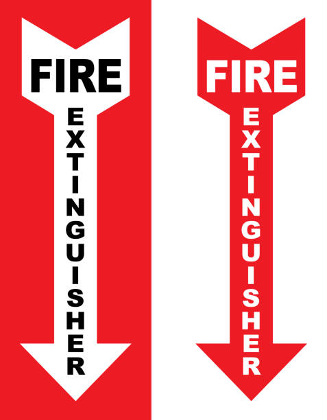 fire extinguisher arrow signs - 滅火筒 幅插畫檔、美工圖案、卡通及圖標