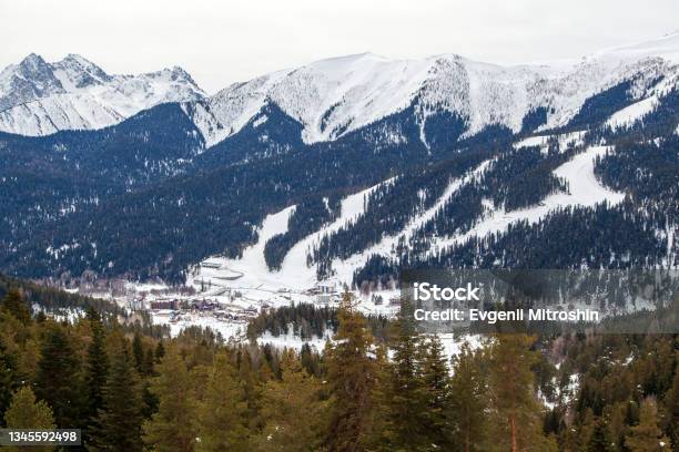 Ski Resort Arkhyz Opening Of The Season At The Ski Resort Russia Karachaycherkessia Stock Photo - Download Image Now