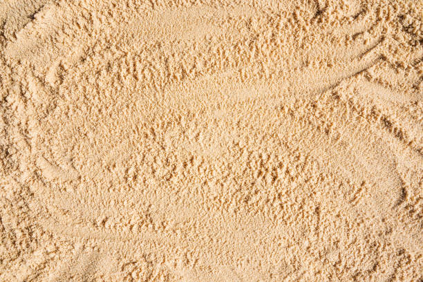 istock Sand texture. Full frame shot of sand area on the beach 1345598696