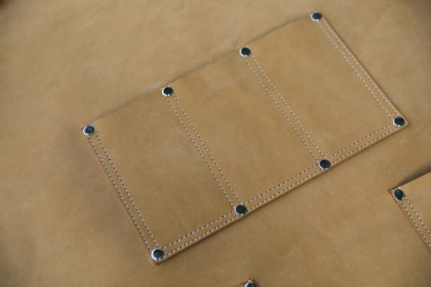istock Brown Leather Aprons.  Leather Working Apron. Welding Leather Apron. Close-up  Brown  Leather Apron. 1345600303
