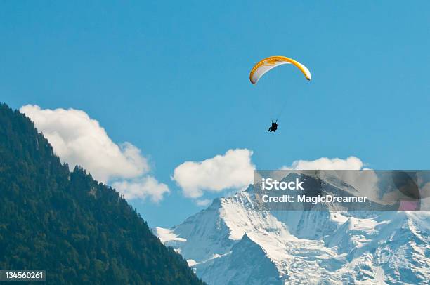 Paraglider 스위스 알프스 인터라켄-스위스에 대한 스톡 사진 및 기타 이미지 - 인터라켄-스위스, 패러글라이딩, 스위스