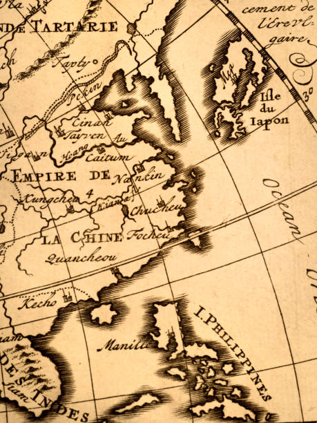 istock Antique old map, East Asia 1345610962