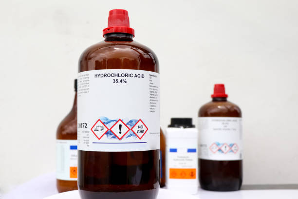 istock hydrochloric acid, a chemical used in laboratories 1345613013