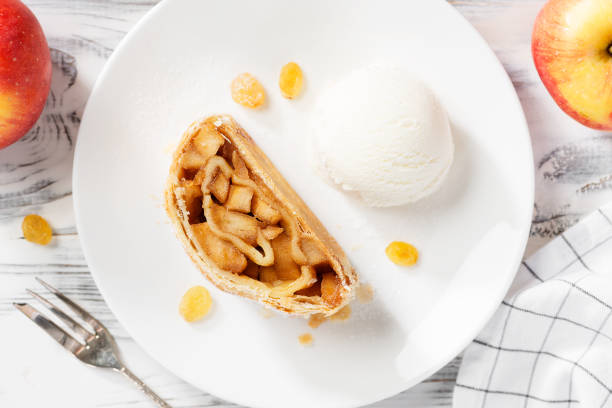 istock Traditional homemade apple strudel 1345623666