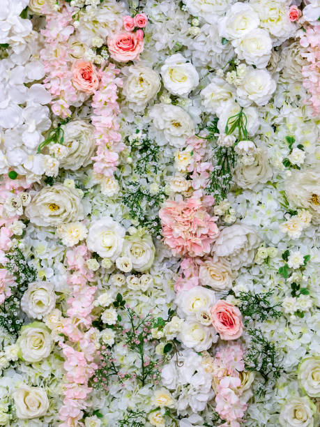 istock Beautiful flower colorful backdrop , fake flower Plastic background 1345628258