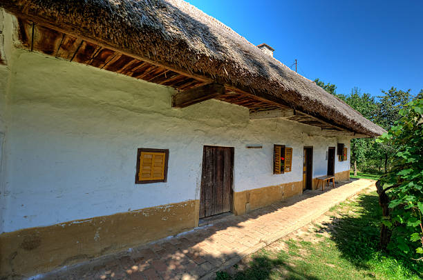 Hungarian Village - House in the Skanzen with thatch