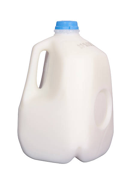 Gallon of Milk Gallon of milk, isolated w/clipping path milk jug stock pictures, royalty-free photos & images