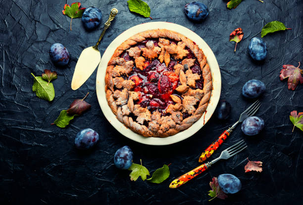 Autumnal plum cake