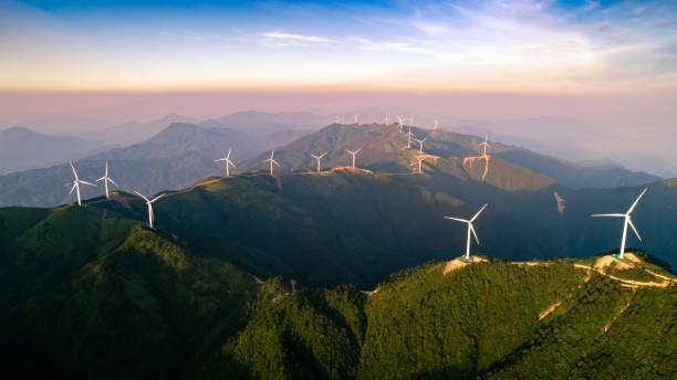 istock Large-scale wind power generation in mountainous areas 1345635331
