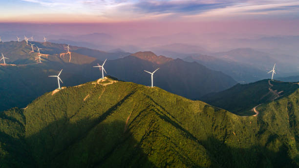 istock Large-scale wind power generation in mountainous areas 1345635333