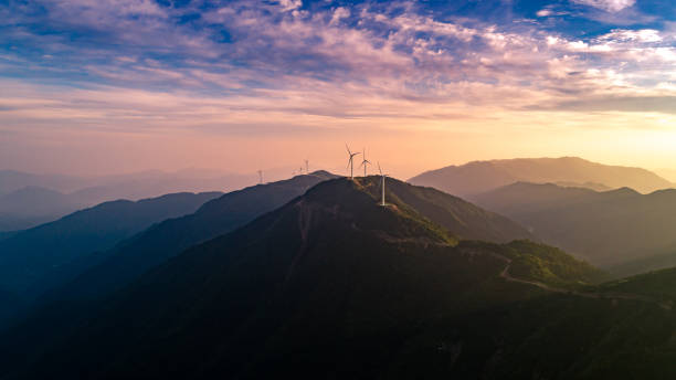 istock Large-scale wind power generation in mountainous areas 1345635348