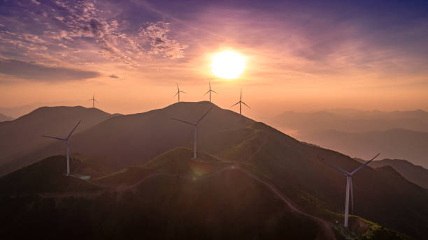 istock Large-scale wind power generation in mountainous areas 1345635539