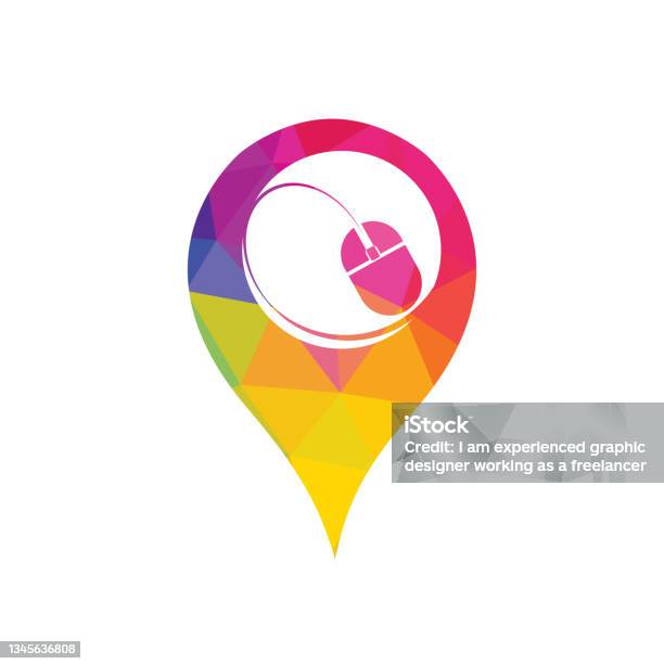 Computer Mouse Logotype Computer Mouse And Map Pointer Logo Combination Unique Pin And Digital ...