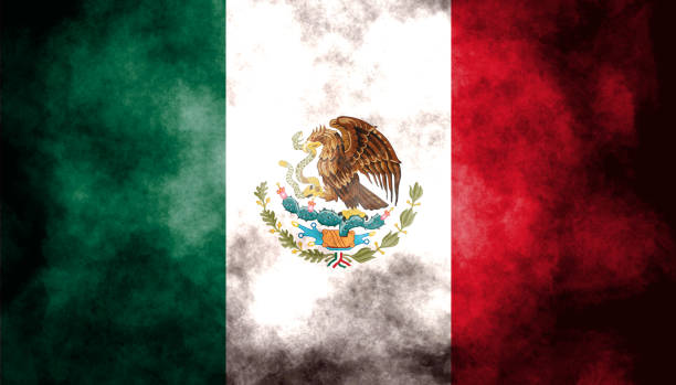 Closeup of grunge Mexican flag Closeup of grunge Mexican flag 國旗 stock pictures, royalty-free photos & images