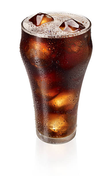 Cola in a glass stock photo