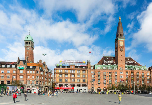 Scandic Palace Hotel and Radhuspladsen in Copenhagen, Denmark, editorial stock photo