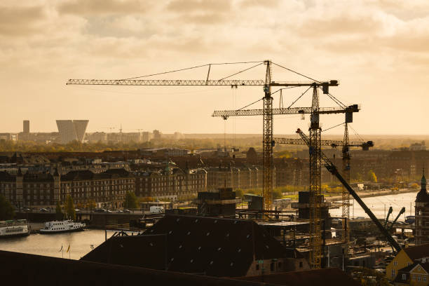 Copenhagen Construction Sites, Denmark stock photo
