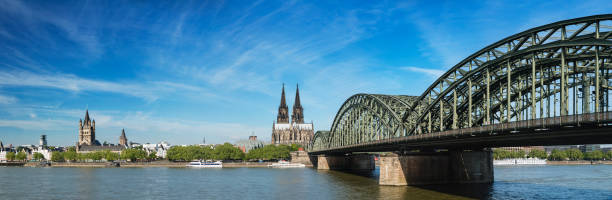 Cologne Cathedral Panorama, Germany stock photo