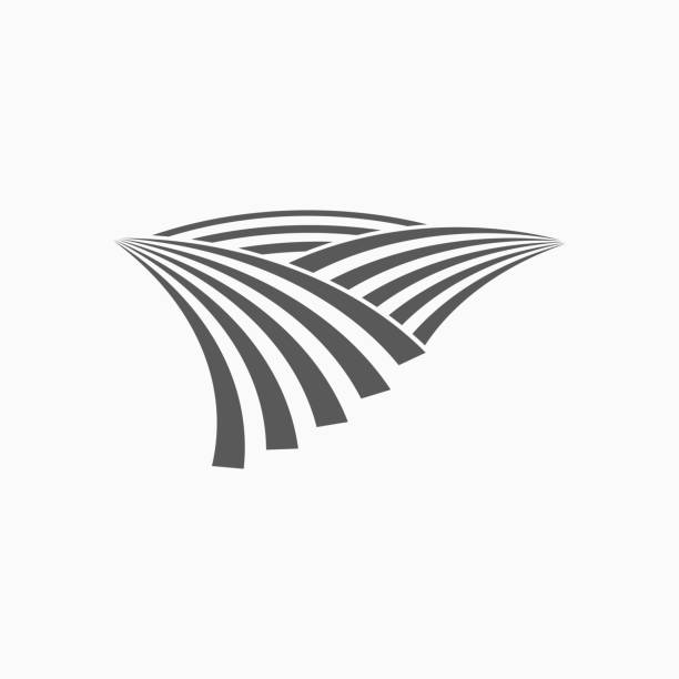значок поля фермы, вектор поля, иллюстрация lea - ферма stock illustrations