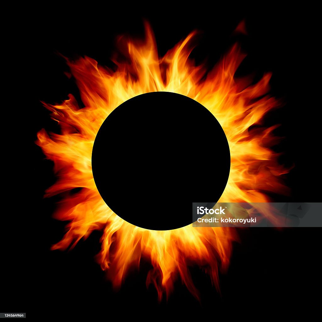 Eclissi solare - Foto stock royalty-free di Sfondo nero