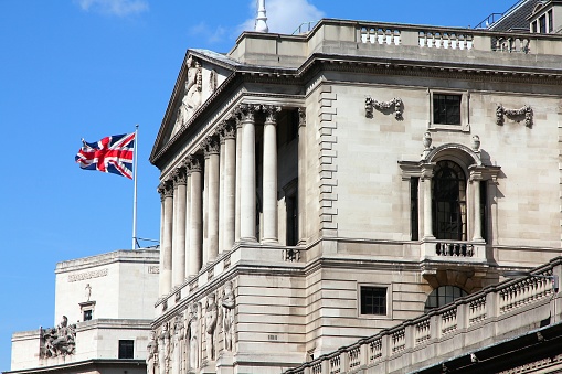 Bank of England - British central bank. Landmark of London UK.