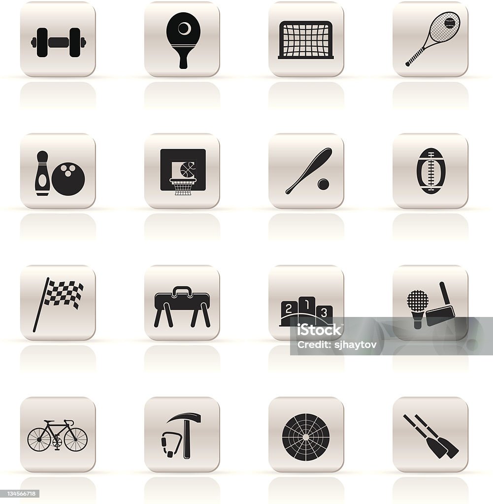 Simple Sports gear and tools icons Simple Sports gear and tools icons - vector icon set Golf stock vector