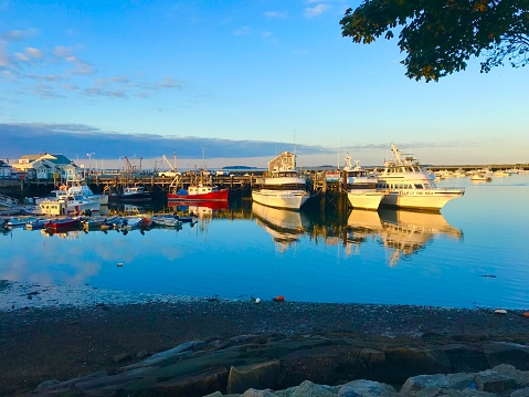 Boats in Plymouth Harbor