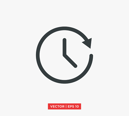Clock Icon Vector Illustration Design Editable Resizable EPS 10