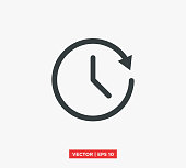 istock Clock Icon Vector Illustration Design Editable Resizable EPS 10 1345667809