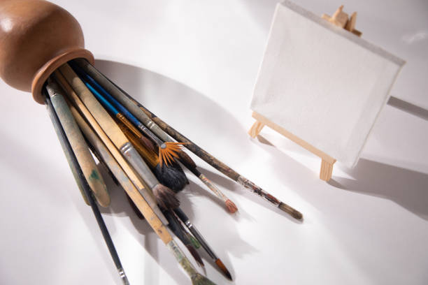 istock Artistic equipment in a artist studio 1345674514
