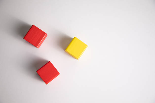 istock Colorful wooden building blocks on table 1345674611