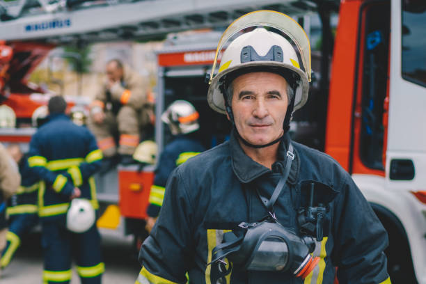 Firefighters Firefighter at work chief of staff stock pictures, royalty-free photos & images