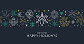 istock Christmas Snowflake Background. Seamless pattern. Line  snowflakes 1345677952