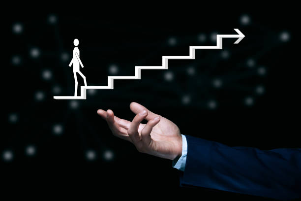 istock man holding man in stairs icon 1345679985